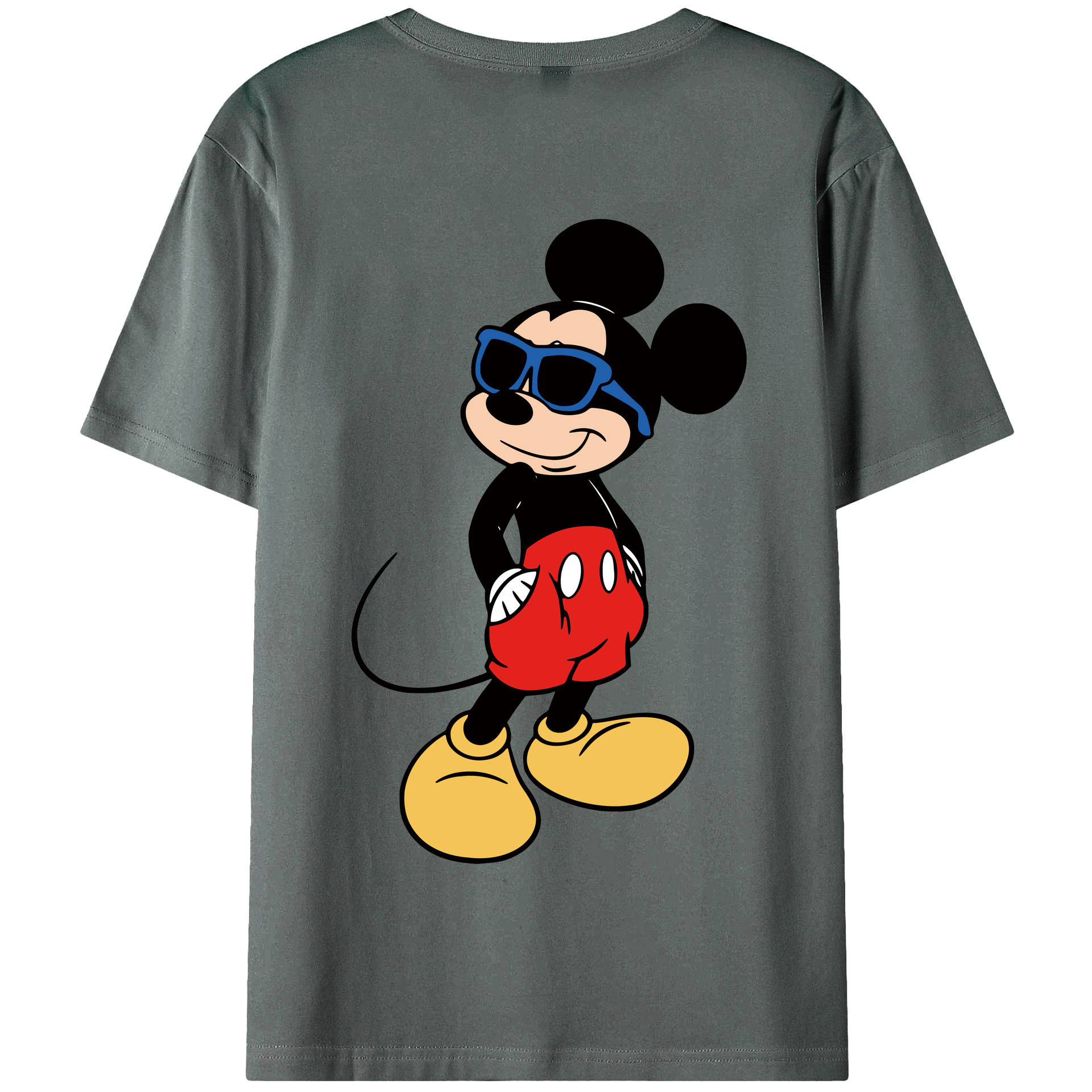 （画像用） ミッキーマウス Mickey Mouse 綿100％半袖Tシャツ（背面プリント）